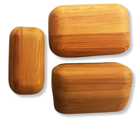 Deluxe Bundle, complete set of all three hand-finished cedar blocks: Regular, Little, and Slope